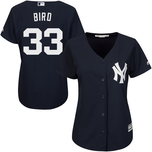 Yankees #33 Greg Bird Navy Blue Alternate Women's Stitched MLB Jersey